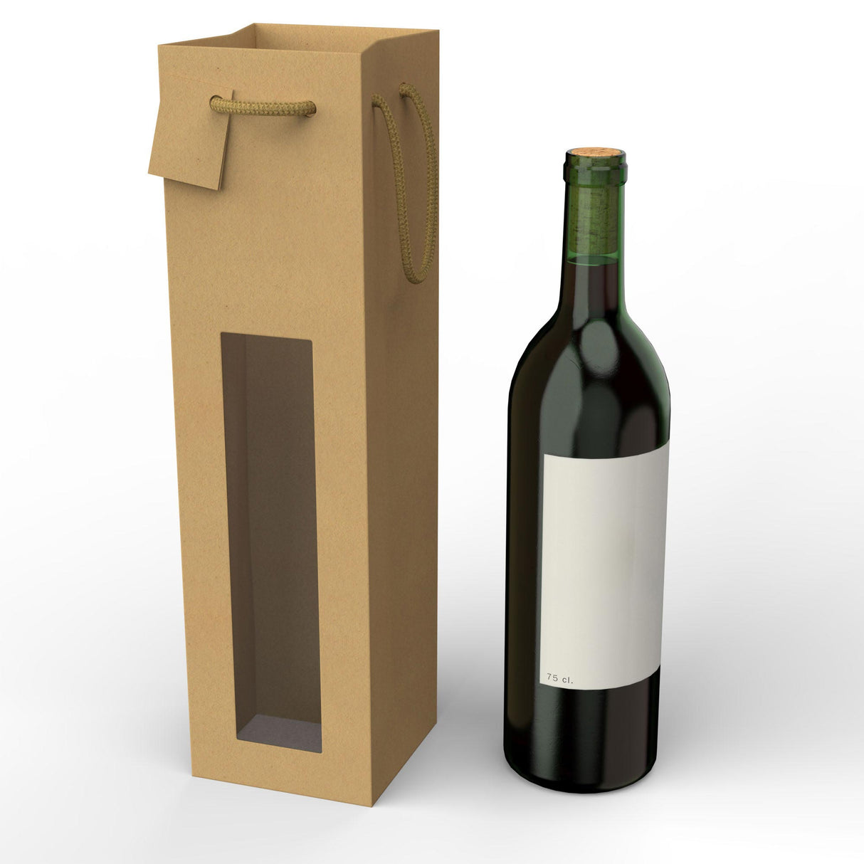Torby papierowe Kraft na butelki wina (75 cl.)