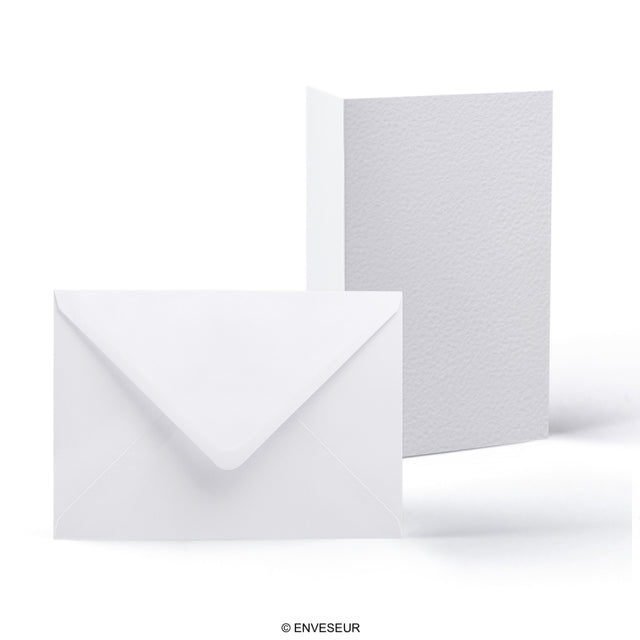 Hammered Cards & Envelopes Pack White 210 x 300 x 20 mm