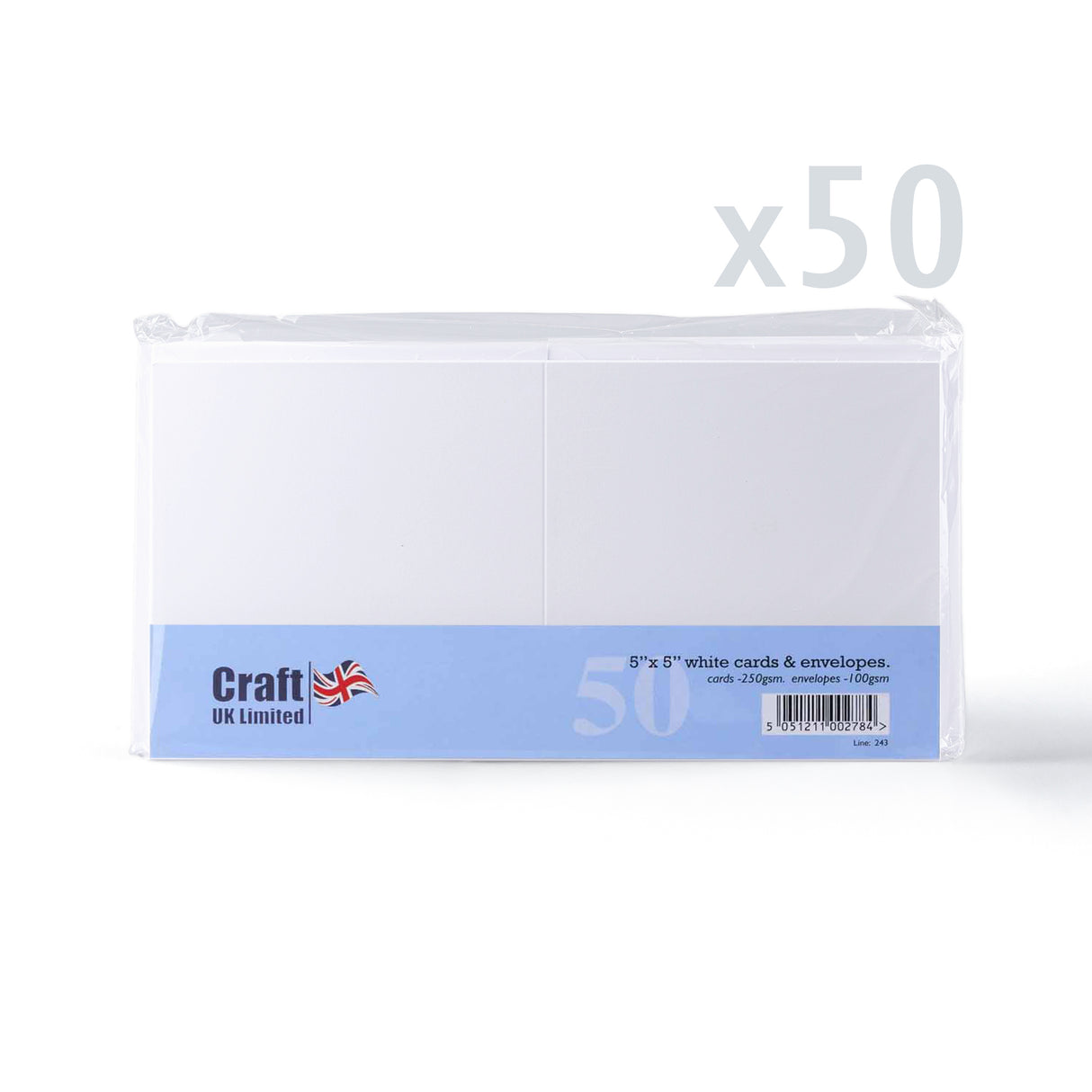 Gładkie białe kartki 250 g/m² i koperty 100 g/m² – zestaw