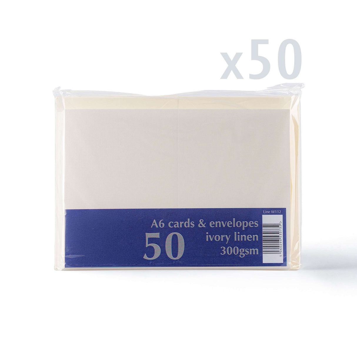 Zestaw kartek i kopert o fakturze lnianej