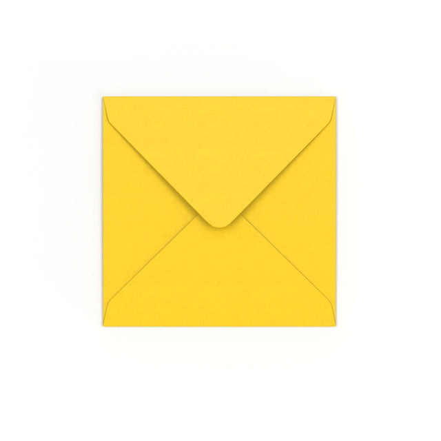 Mid Yellow Gummed V-Flap Envelope (130 x 130mm)