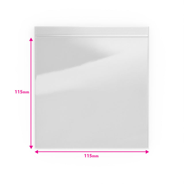 Grip Seal Bags Clear 115 x 115 mm