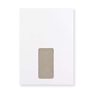 Biała Koperta z Kartonową Tylną Ścianką z Okienkiem 229x162 mm (C5)