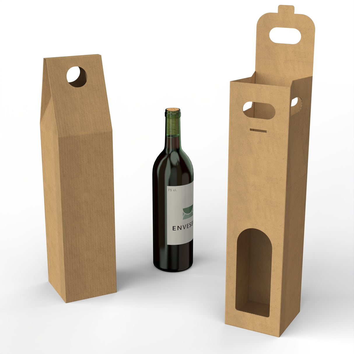 Kartonowe pudełko na wino (75 cl.)