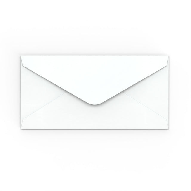 DL White Hammer Gummed V-Flap Envelope (110 x 220mm)