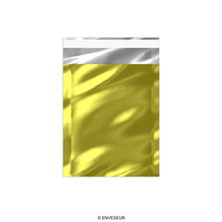 Błyszczące metaliczne koperty foliowe