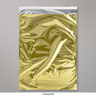 Błyszczące metaliczne koperty foliowe