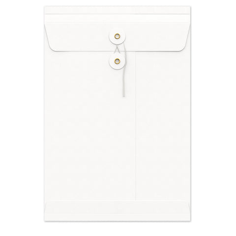 String & Washer Gusset Envelopes White 324 x 229 mm (C4)