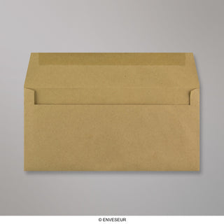 102x216 mm (DL) Koperta z szarego papieru z recyklingu