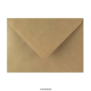 125x175 mm Brązowa koperta z żebrowanym wzorem