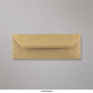 80x215 mm Brązowa koperta z żebrowanym wzorem