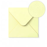 koperta w kolorze kości słoniowej ze struktura młotkową 155x155 mm