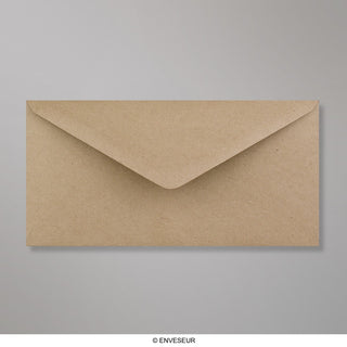 Brązowa koperta z papieru z recyklingu 110x220 mm (DL)