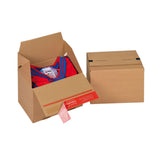 Pudełko kartonowe z samouszczelniającym zamknięciem do wysyłki