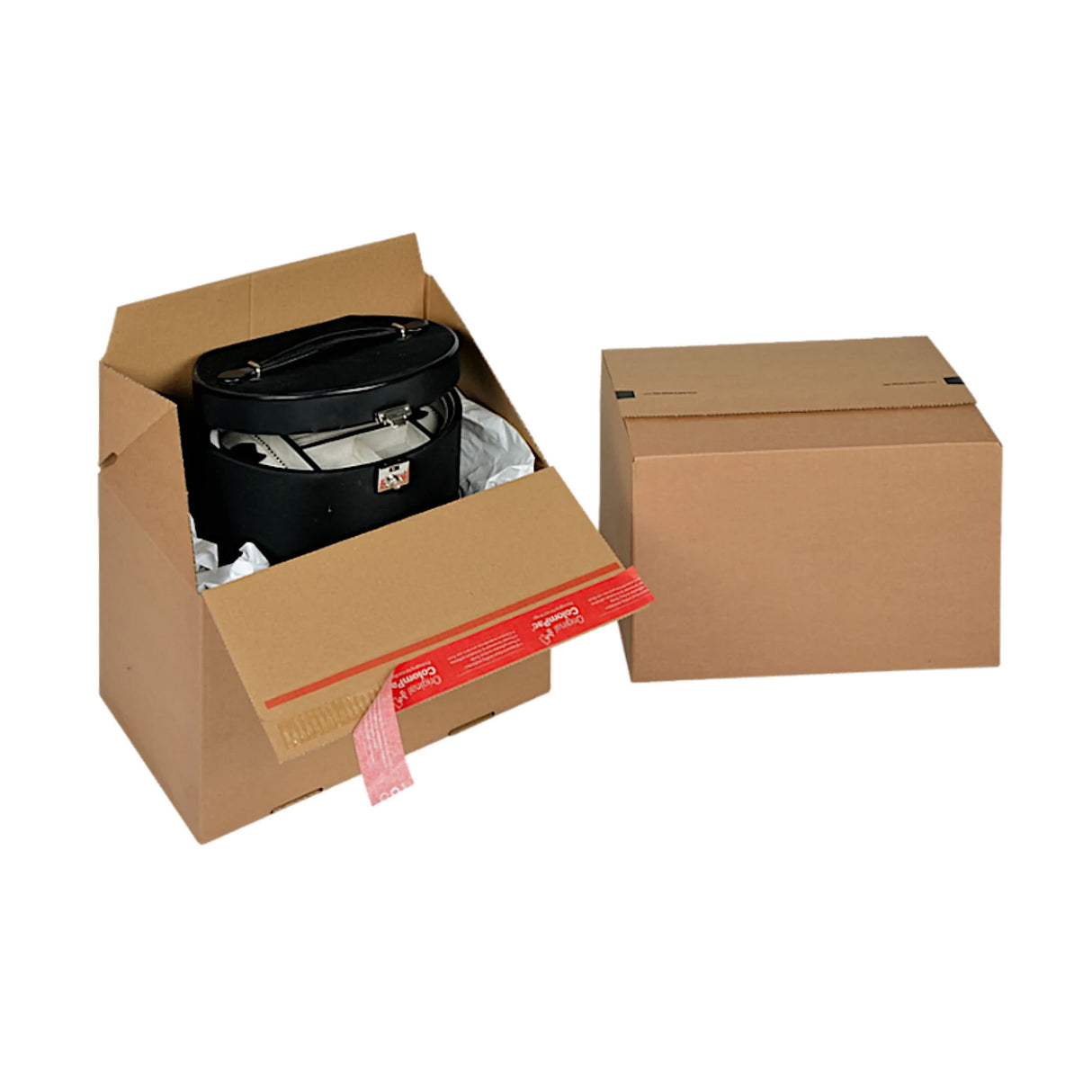 Pudełko kartonowe z samouszczelniającym zamknięciem do wysyłki