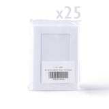 Zestaw białych kartek o fakturze młotkowej z prostokątnym okienkiem