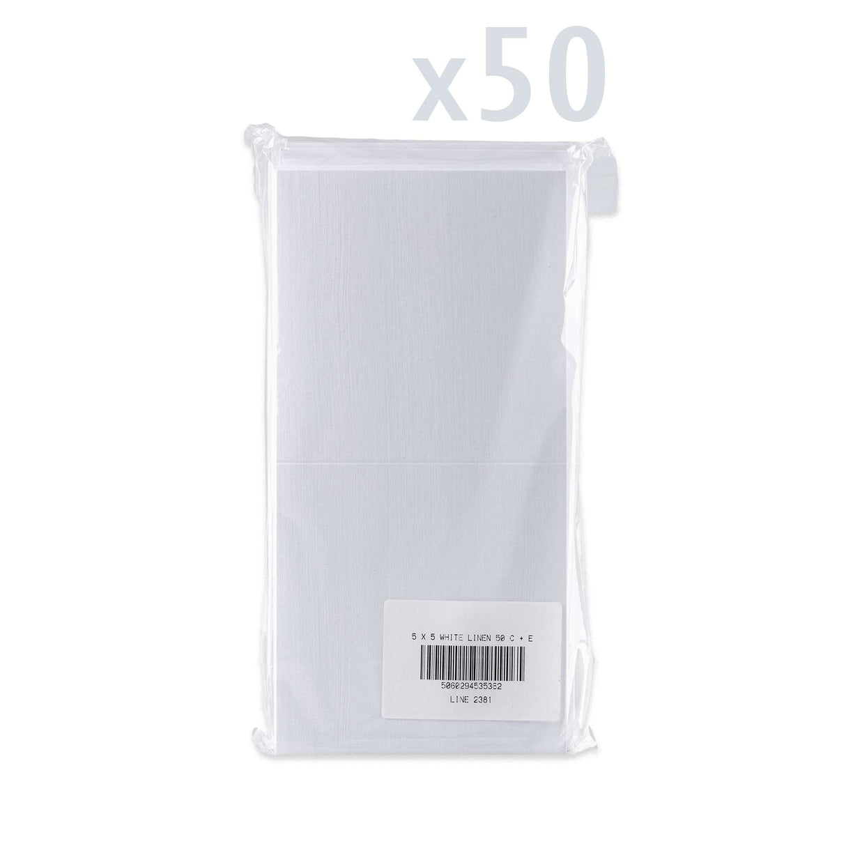 Zestaw kartek i kopert o fakturze lnianej