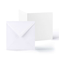 White Smooth Cards & Envelopes Pack White 121x121 mm + 120x120 mm