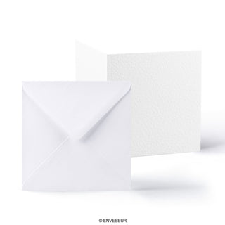 Hammered Cards & Envelopes Pack White 157 x 310 x 28 mm