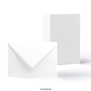 Hammered Cards & Envelopes Pack White 166 x 230 x 30 mm