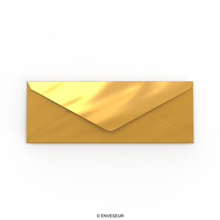 80x215 mm Złota koperta metaliczna
