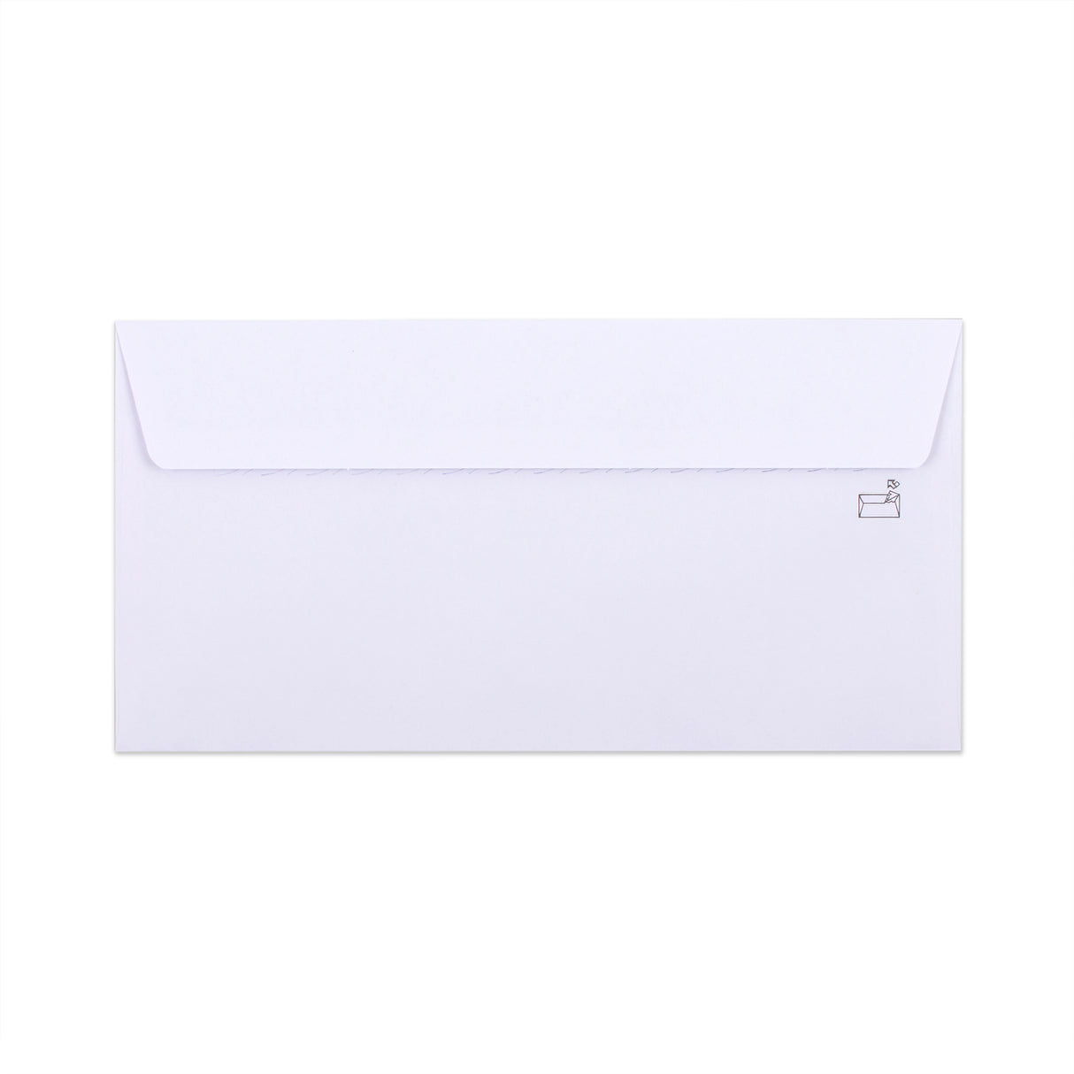 Koperta biała z nadrukiem wewnętrznym – z okienkiem 115x225 mm (DL+) 90gr/m²