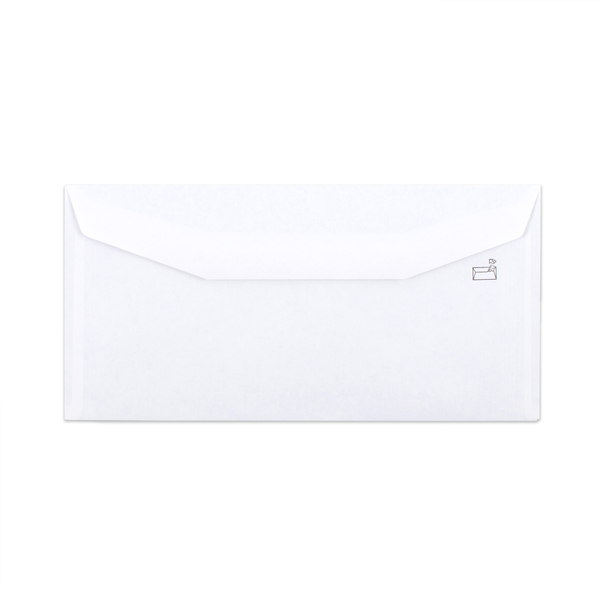 Koperta biała z nadrukiem wewnętrznym – z okienkiem 110x220mm (DL) 80gr/m²
