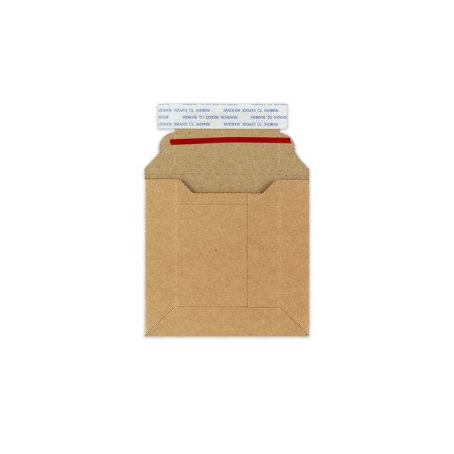 Manila Brown Peel & Seal Rigid Board Mailers Envelope (120 x 120mm)