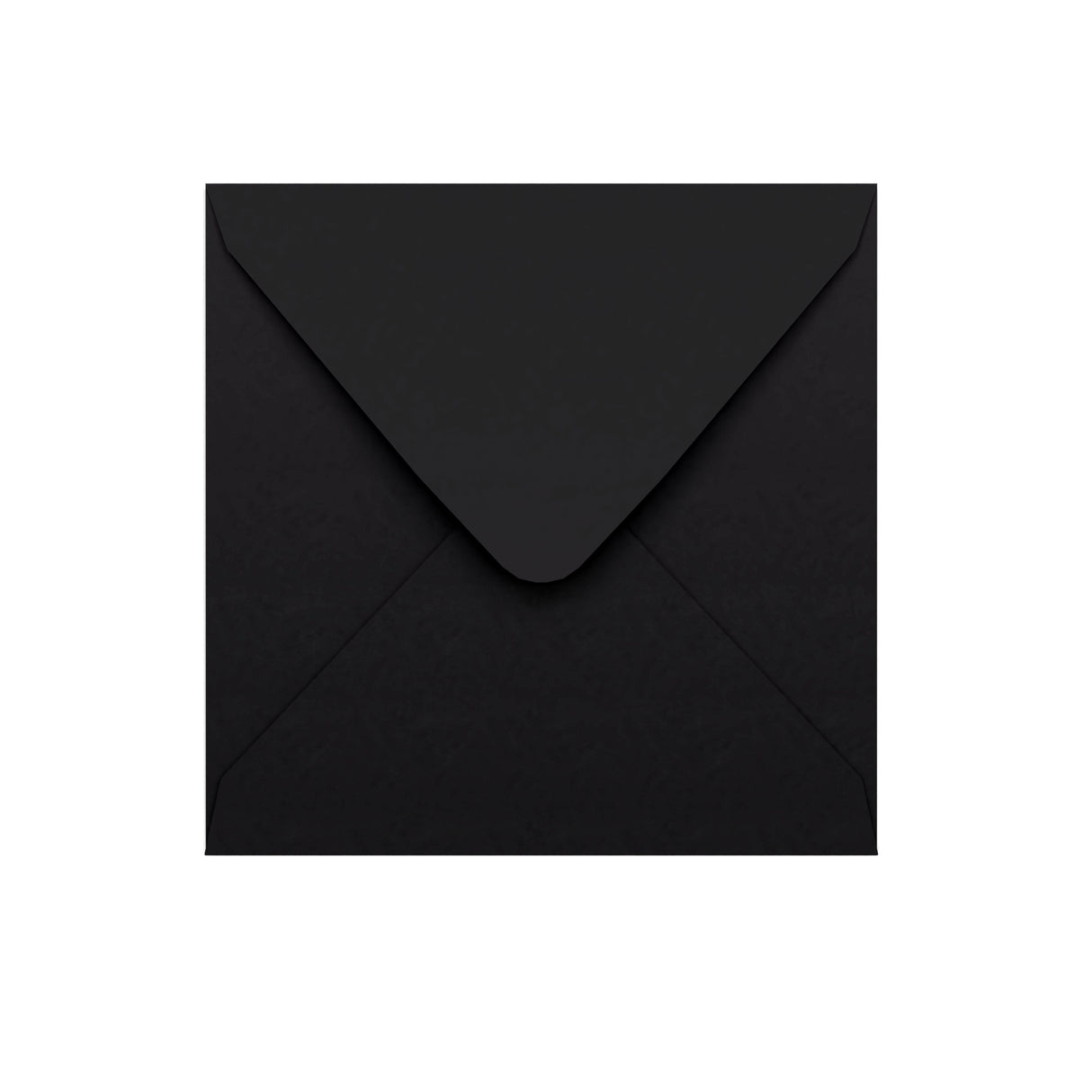 Czarna koperta z klapką V 155×155 mm