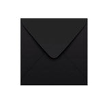 Czarna koperta z klapką V 155×155 mm