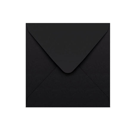 Czarna koperta z klapką V 155×155 mm