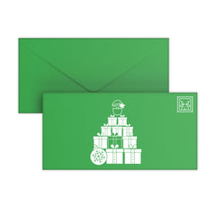 Christmas Envelopes Santa Clause Dark Green 110 x 220 mm (DL)