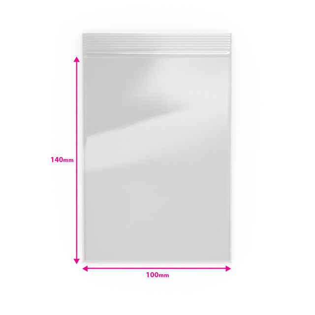 Grip Seal Bags Clear 140 x 100 mm