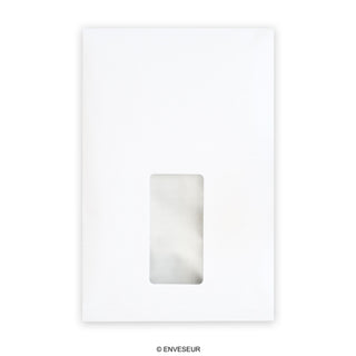Biała pojemna koperta z okienkiem 229x162x25 mm (C5)