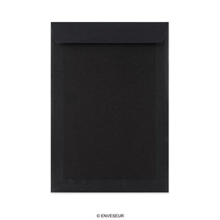 Czarna Koperta z Kartonową Tylną Ścianką 324x229 mm (C4) 550gr