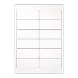 Białe etykiety samoprzylepne