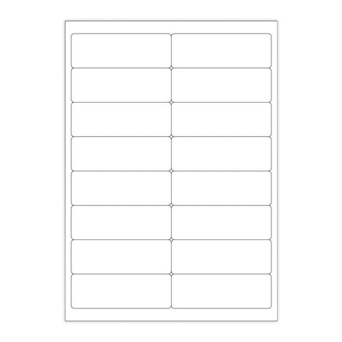 White Adhesive Labels White 99.10 x 34 mm (16 labels)