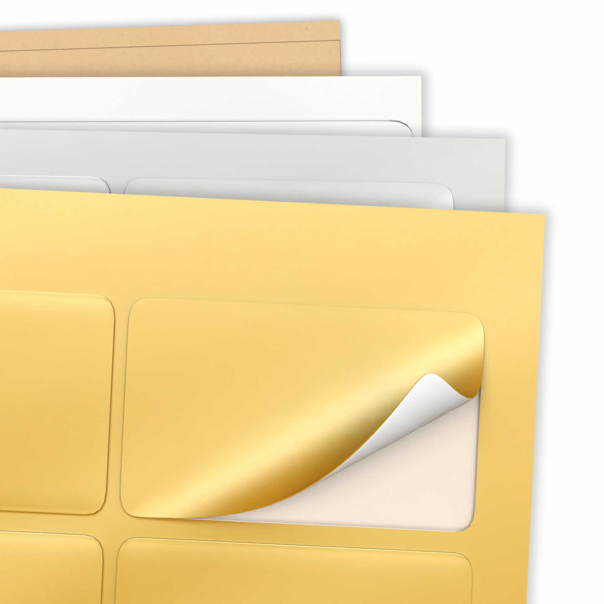 Etykiety samoprzylepne prostokątne