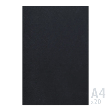Czarny papier 225g/m² - 20 arkuszy A4