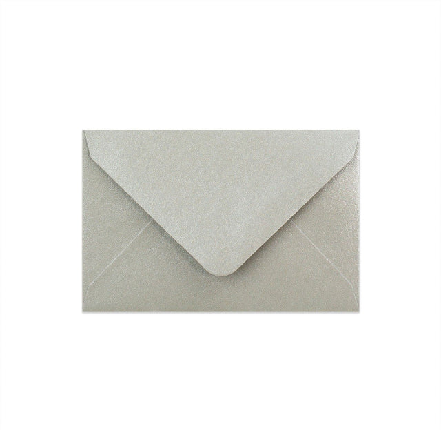 Pearlescent Envelopes Silver 62 x 94 mm Gummed
