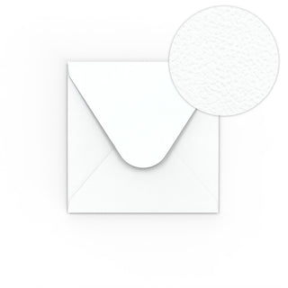 Biała koperta ze strukturą młotkową 110x100 mm