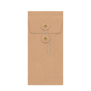 String & Washer Gusset Envelopes Manila 220 x 110 mm (DL)