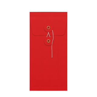 String & Washer Gusset Envelopes Red 220 x 110 mm (DL)
