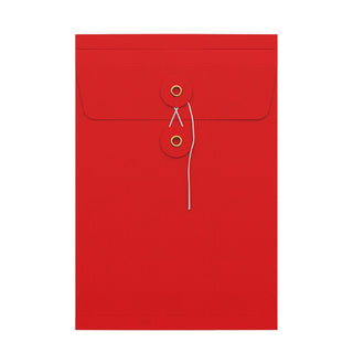 String & Washer Gusset Envelopes Red 229 x 162 mm (C5)