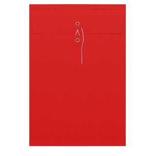 String & Washer Gusset Envelopes Red 324 x 229 mm (C4)